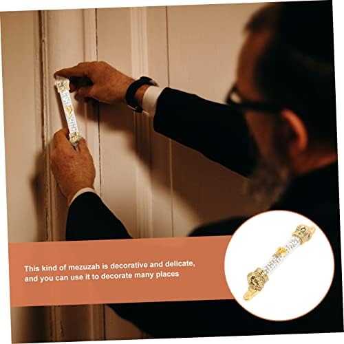 Jewish Mezuzah Metal Scroll Holder for Door Decor