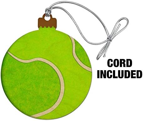 Tennis Ball Wood Christmas Tree Holiday Ornament
