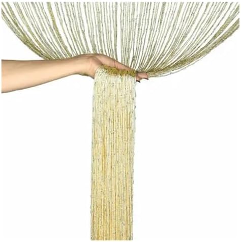 Shiny Tassel String Curtain Blue 300x300cm