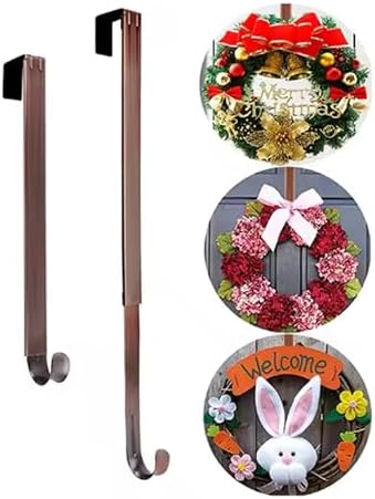 Adjustable Wreath Hanger for Front Door Bronze 15 to 25 Inches