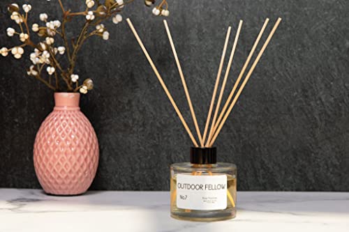 Outdoor Fellow Musk Rose Reed Diffuser Set - Bergamot Rose Sandalwood Scented