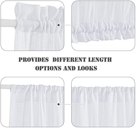 Pony Dance White Linen Door Curtain Panel 80 Inch