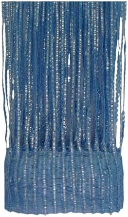 Blue Door String Curtain with Tassels