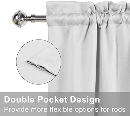 XWZO Door Curtain 36x80 Inches Greyish White 1 Panel