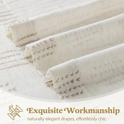 Boho Linen Curtains 84 Inches Long 2 Panels
