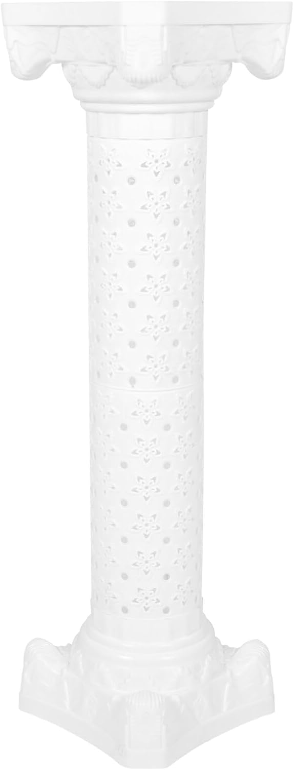 ERINGOGO Tall Display Pedestal - 40 x 12 White Roman Column