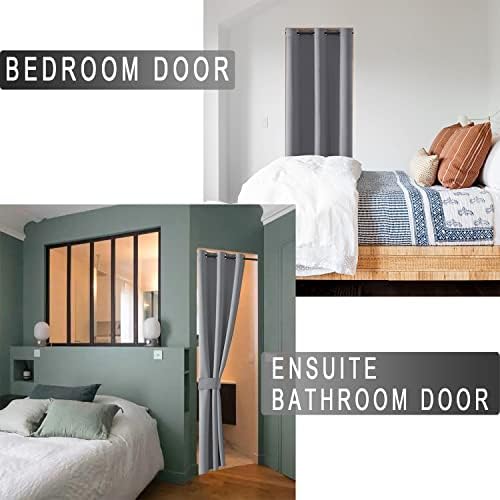 SHINELAND Closet Curtain for Dorm 80 Inches Long