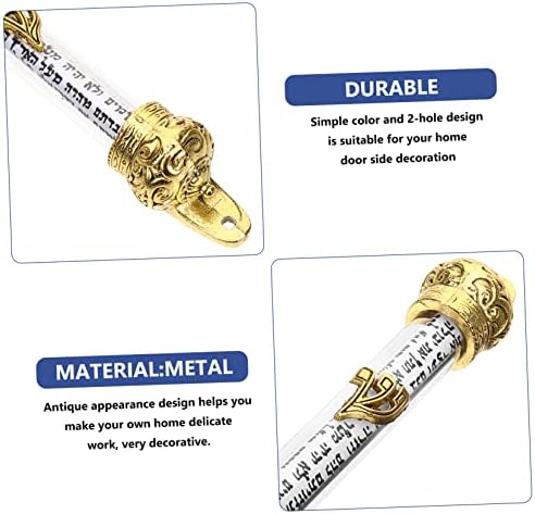 PRETYZOOM Religious Mezuzah Scroll Door Decor Metal