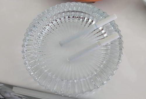 Artistic Glass Ashtray - 6 Inch Round Collectible Decor