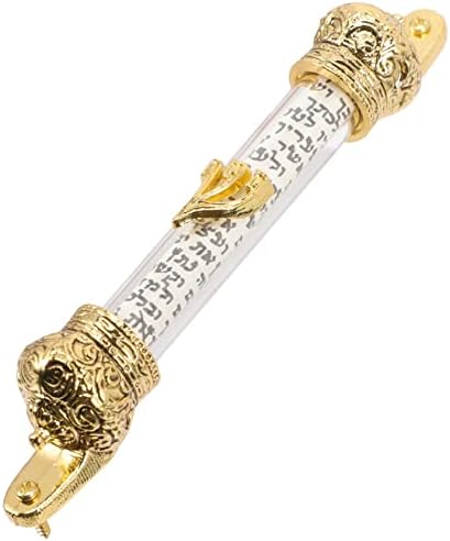 Religious Mezuzah with Crown Design for Home Blessing Protection