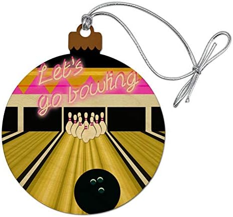 Graphics And More Bowling Alley Ball Pins Wood Ornament