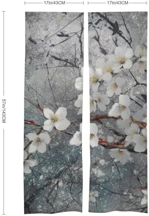Japanese Noren Delicate Leaves Printed Door Curtain