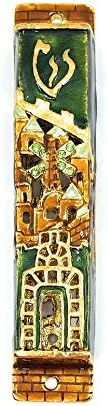 Ayuni Gifts of the World 4 Inch Mezuzah Case with Austrian Crystals