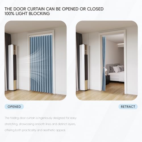 Jilron Blackout Fabric Door Curtain with Magnetic Closure