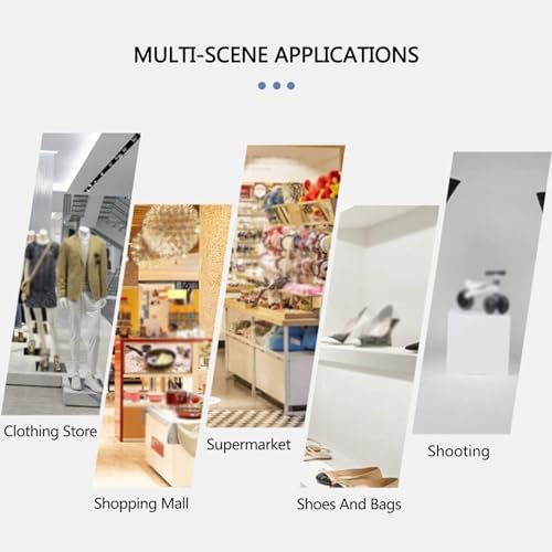 White Rectangle Cube Display Pedestal Stand 236x236x79IN Organizer Shelf