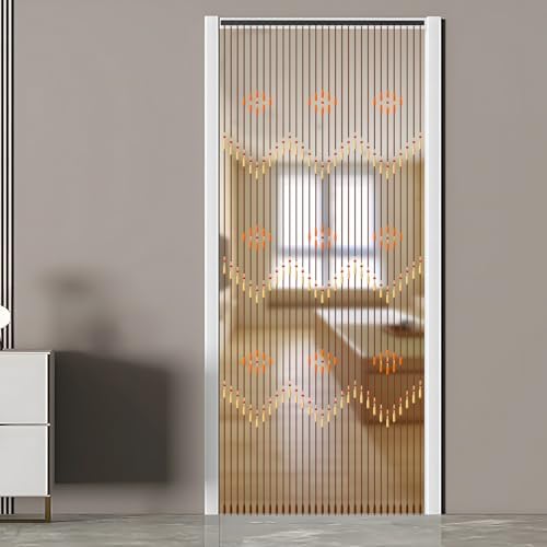 Jiabailie Wood Beaded Curtain for Doorway 31 Lines