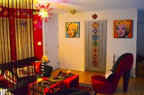 Beaded Curtain 125 String Chakra Handmade with 4000 Beads