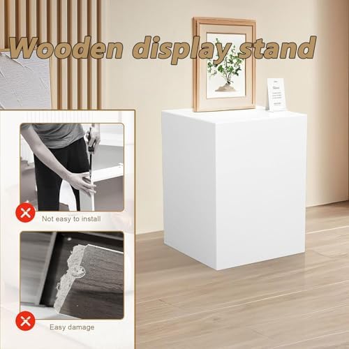 White Square Display Pedestal Stand for Events