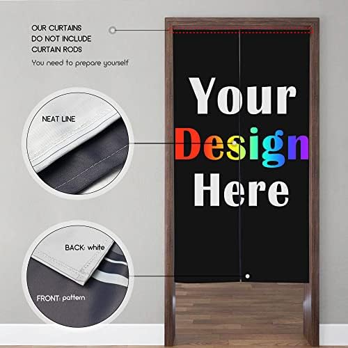 Custom Doorway Curtain with Photo Text Logo Japanese Noren Partition