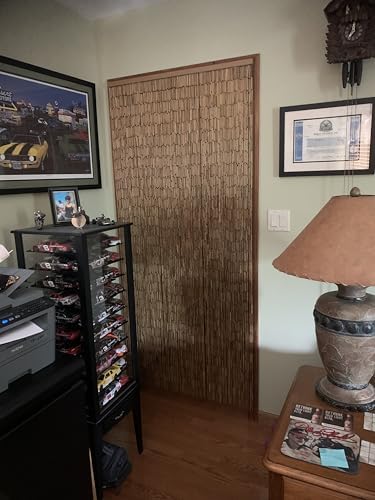 ABeadedCurtain Real 125 Strand Bamboo Beaded Curtain with Hanging Hardware