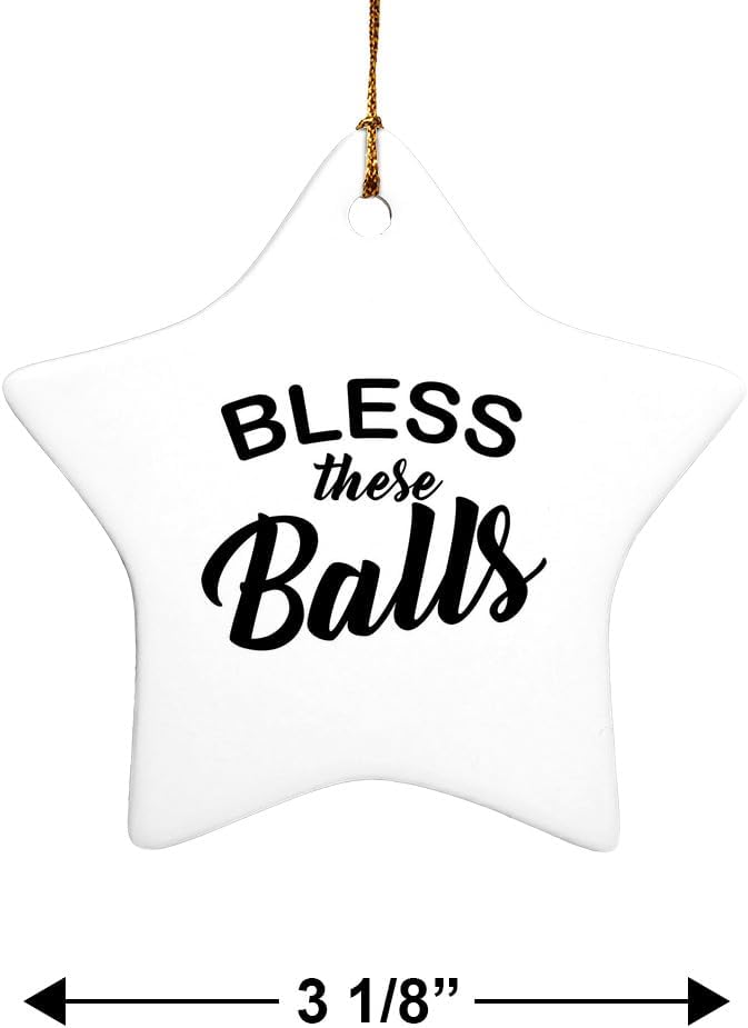 Graphics More Star-Shaped Porcelain Christmas Ornament - 31 Inch