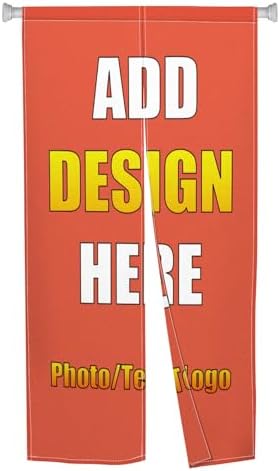 Custom Double Sided Noren Curtain with Photo Text Logo