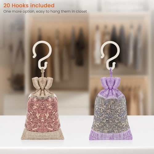 Homode Cedar Wood Blocks and Lavender Sachets - Pack of 10