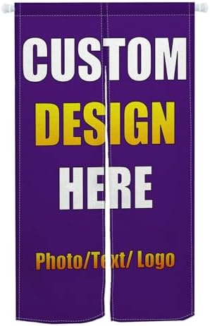 XMJJKUF Custom Noren Curtain with Photo and Logo