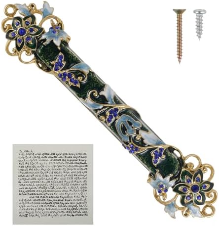 Hand Painted Zinc Alloy Mezuzah Decor