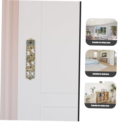 Elegant Mezuzah Door Accent Hanukkah Decoration with Blessing Scripture