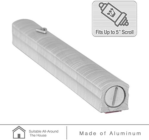 Aluminum Mezuzah Case with 3D Shin Design 6 Inches