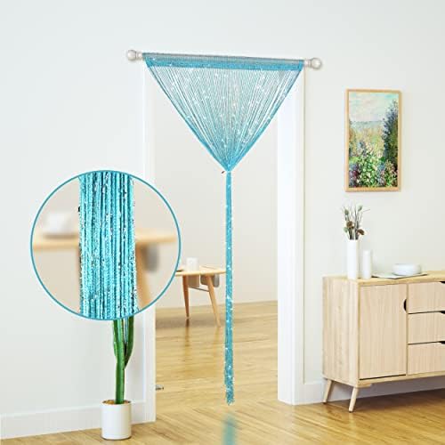 Glitter Beaded Curtain Panel for Doorways and Windows