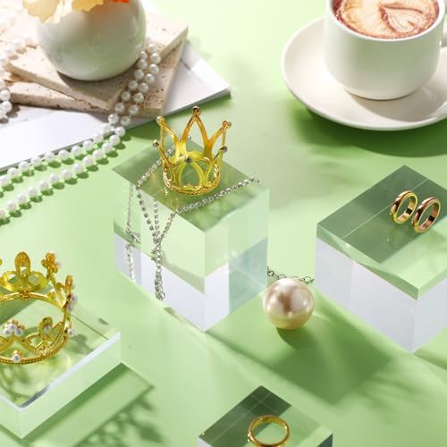 Remerry 4 Piece 3x3x2 Acrylic Cube Display Stand