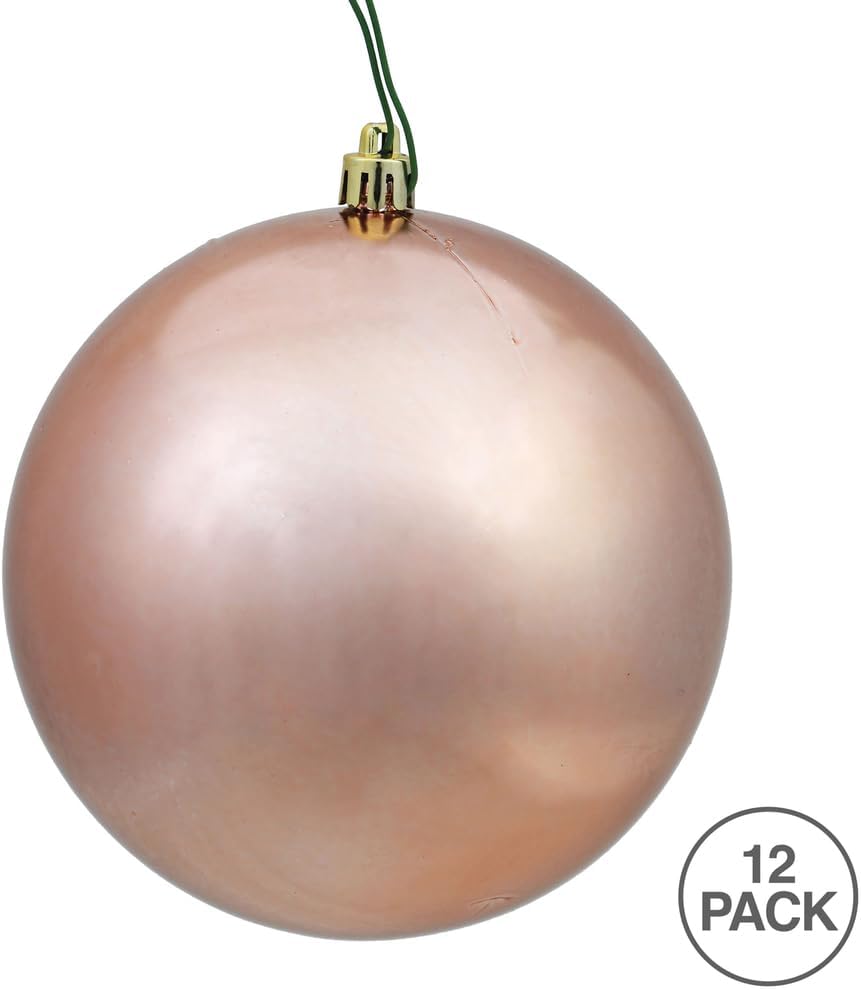 Vickerman Rose Gold Shiny Ball Ornament 275 Inch 12 per Bag