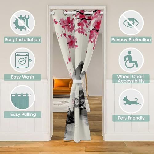 Japanese Style Door Curtain for Privacy and Decor