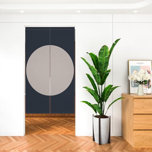 Leowefowa Double Sided Door Curtain with Round Pattern