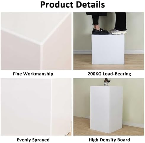 Cube Display Pedestal Stand Black 40x40cm