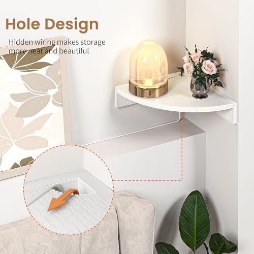 Fun Memories Corner Shelf Wall Mount 3 Pack White