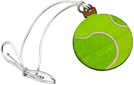 Tennis Ball Mini Wood Christmas Ornament