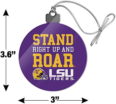 GRAPHICS MORE LSU Tigers Football Acrylic Christmas Ornament