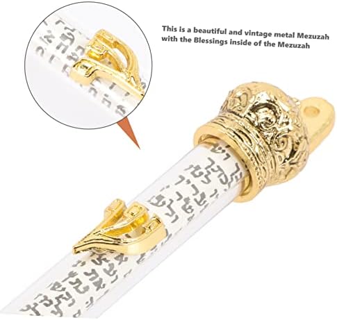 Jewish Mezuzah Metal Scroll Holder for Door Decor