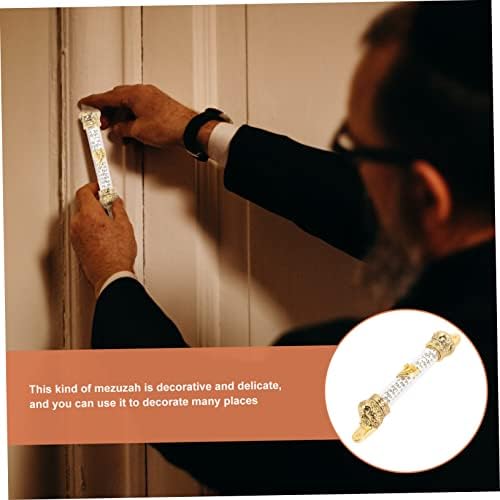 Jewish Mezuzah Scroll Door Ornament Metal Decor Case