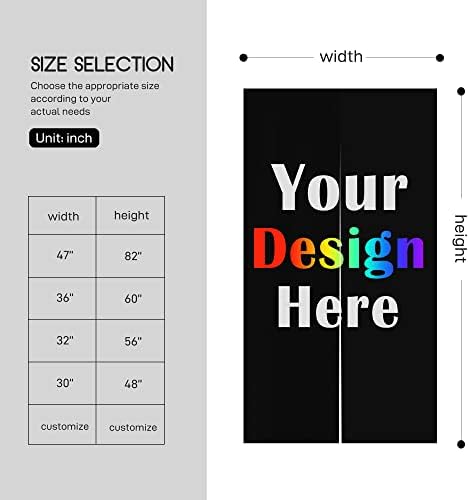 Custom Doorway Curtain with Photo Text Logo Japanese Noren Partition