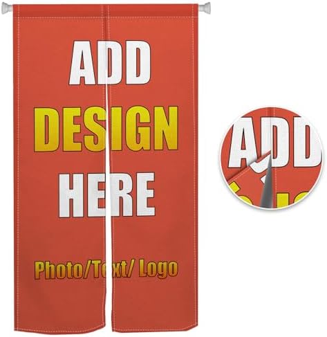 Custom Double Sided Noren Curtain with Photo Text Logo