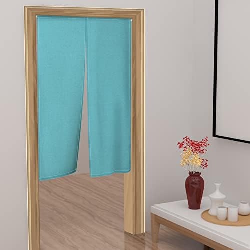 Leowefowa Solid Turquoise Blue Noren Curtain Door Divider