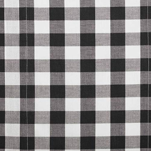 VHC Brands Annie Buffalo Check Curtain 72x40 Black