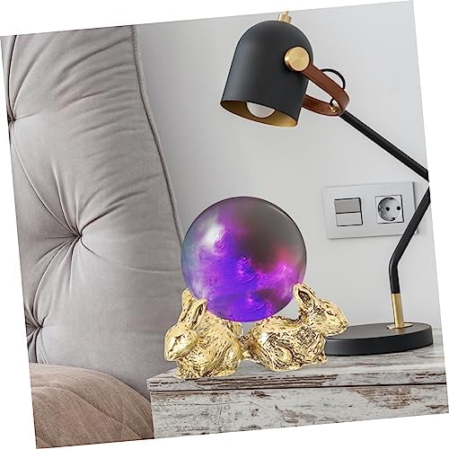 ERINGOGO 50g Rabbit Shaped Crystal Ball Display Base