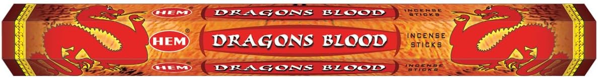 HEM Dragon Blood Incense Sticks 20 per Tube 6 Tubes Box