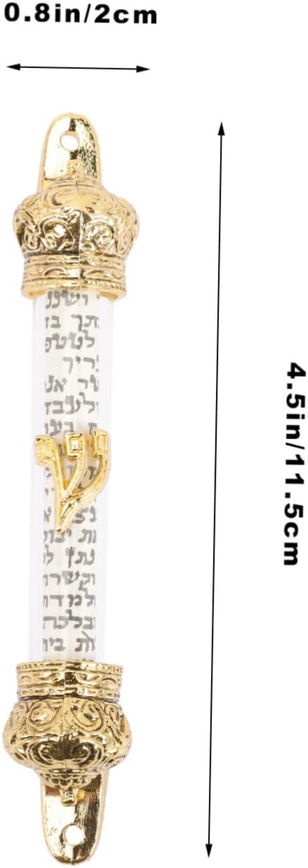 Jewish Mezuzah Scroll Door Ornament Metal Decor Case