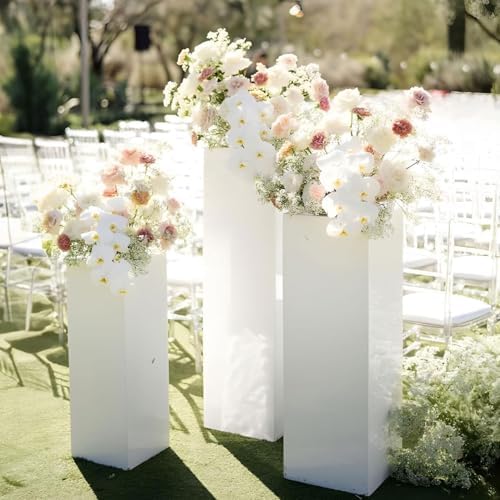 White Square Display Pedestal Stand for Events